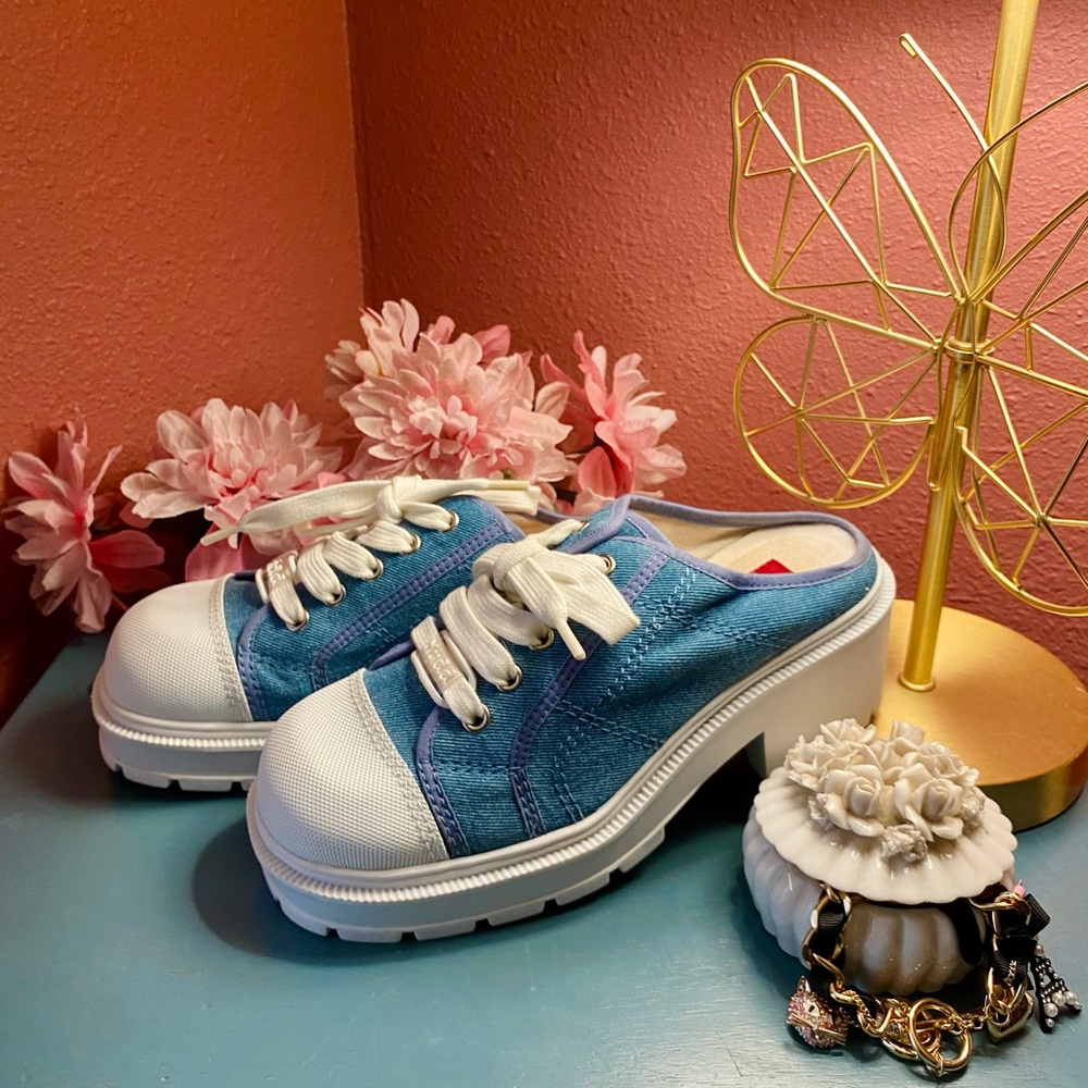 Mudd Y2K Denim Mule Platform Sneakers